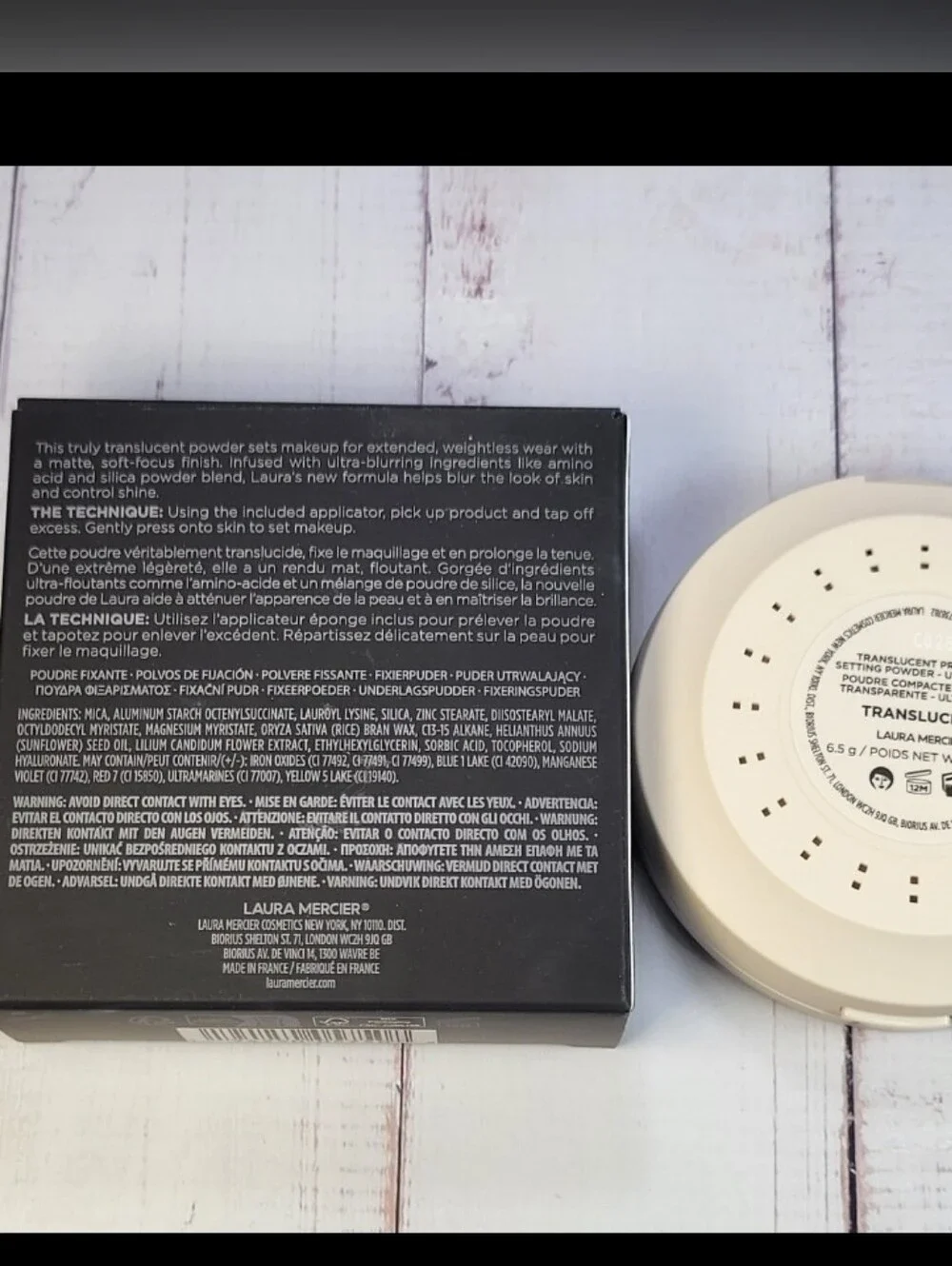 Laura Mercier Ultra-Blur Translucent Pressed Setting Powder with Puff BNIB